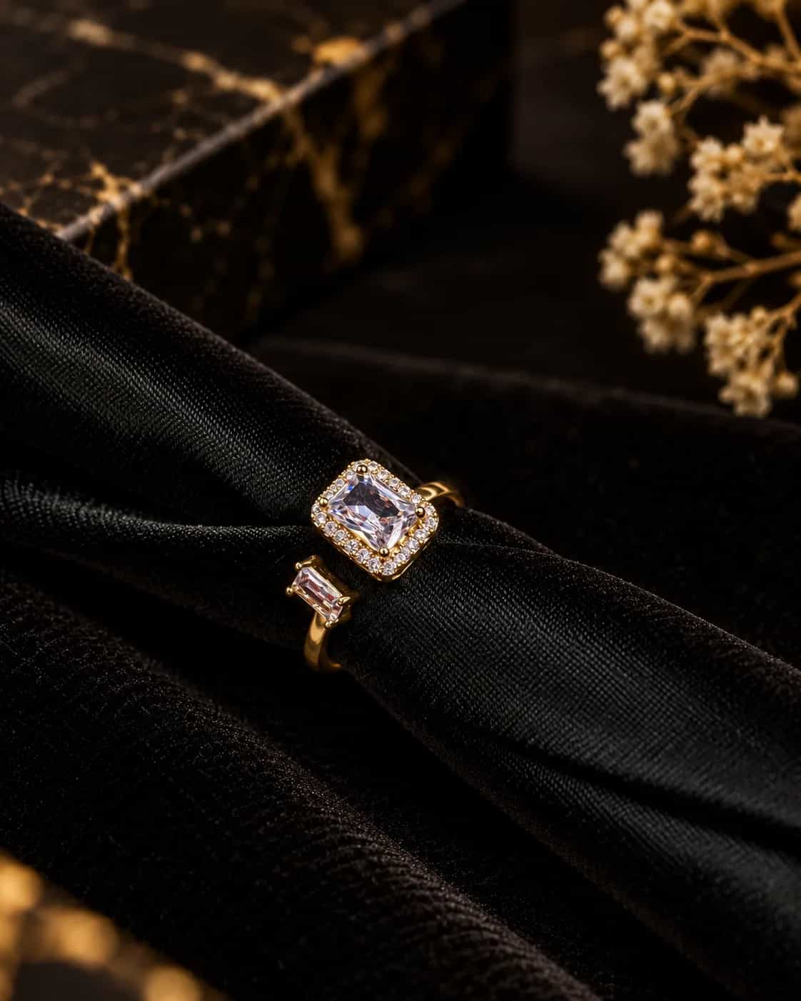 Princess-Cut Open Ring